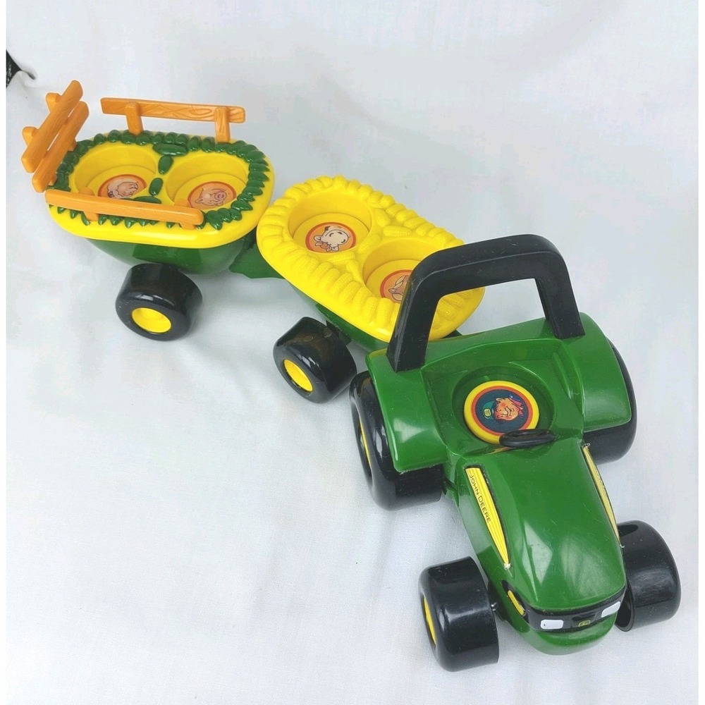 JOHN DEERE Tractor wMusic Sound Tractor Rig ONLY Little People FisherPrice Works